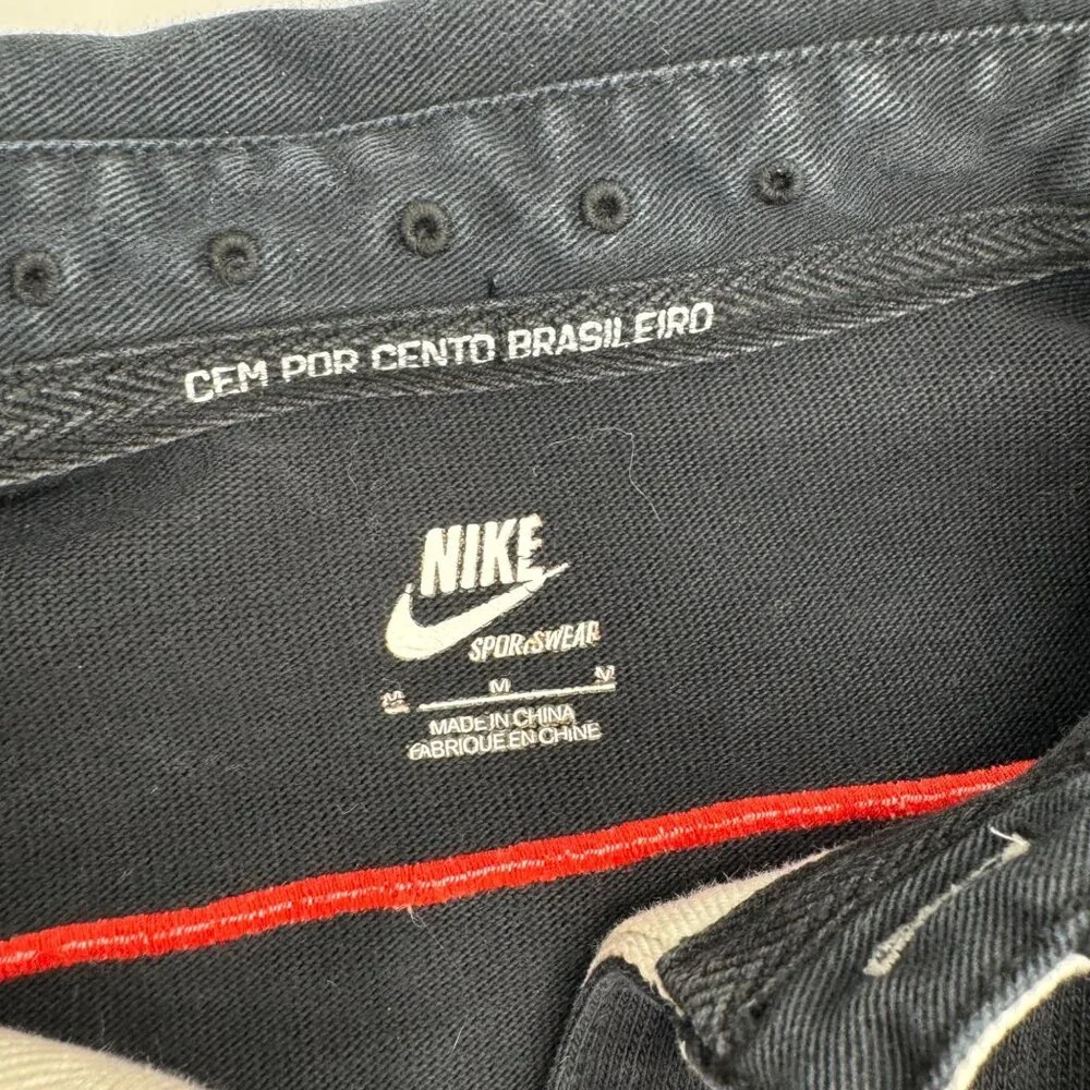 Nike Brazil Canarinho Selecao Long Sleeve Rugby Shirt Size M - Picture 6 of 12